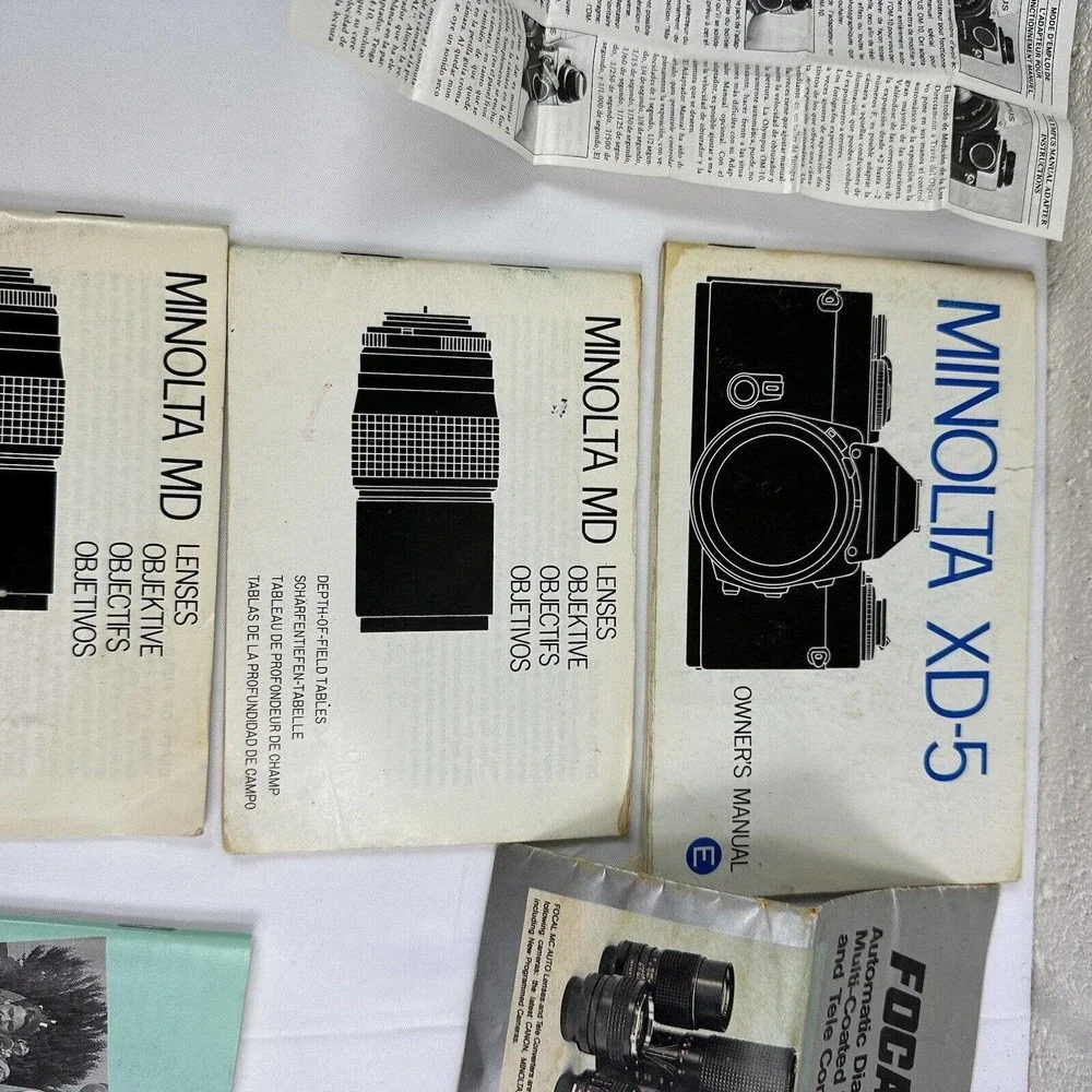 Canon, Nikon, Minolta, Olympus, Focal Vintage Brochures Bundle